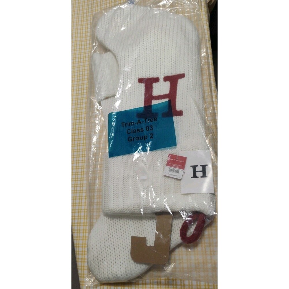 Wondershop Target Christmas Stocking Monogram H Knitted